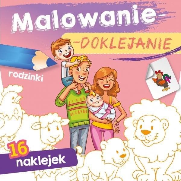 Malowanka z naklejkami Rodzinki dla dzieci