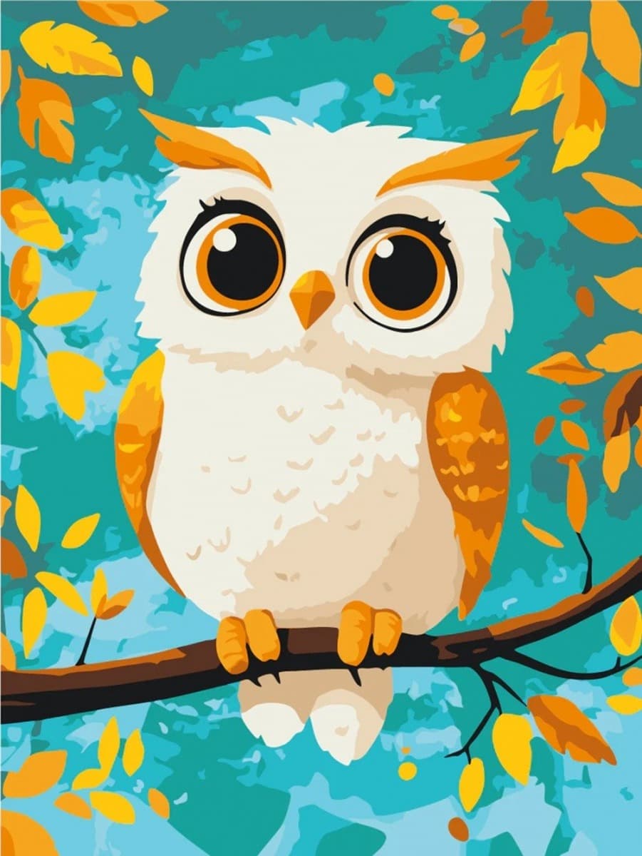 Malowanie po numerach Brushme 30x40 cm Kids - Sowa