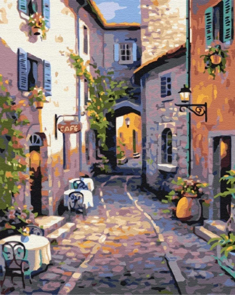 Malowanie po numerach Brushme 40x50 cm - Cicha Ulica