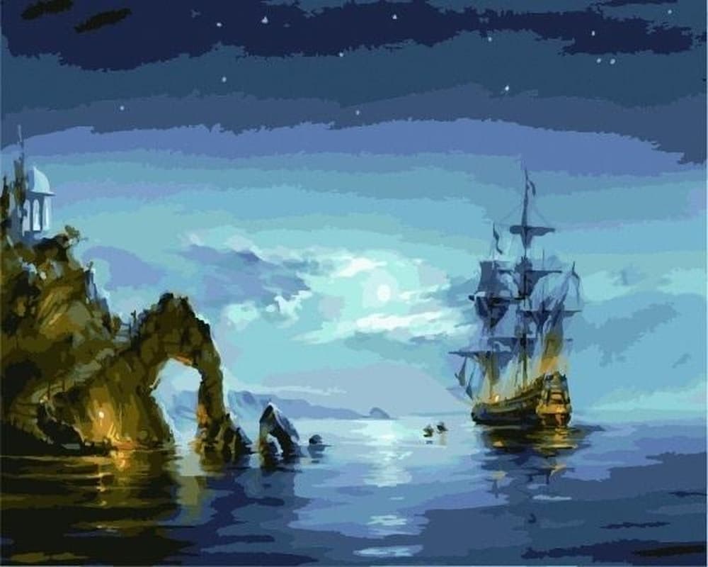 Malowanie po numerach Szkocka noc 30x40 cm