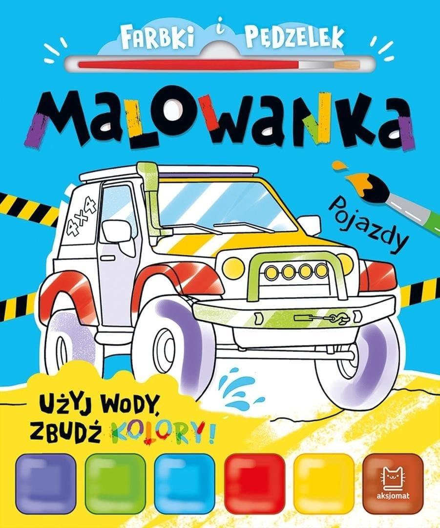 Malowanka. Książka dla dzieci z farbkami i pędzelkiem