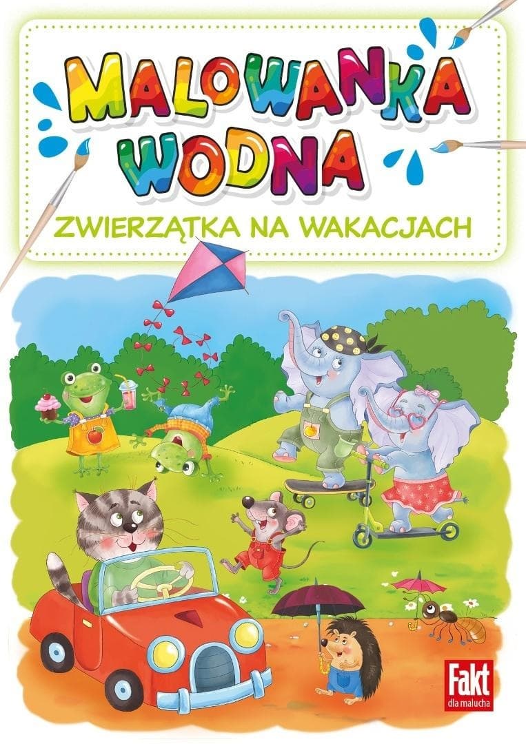 Malowanka wodna Zwierzątka na Wakacjach dla dzieci - praca zbiorowa