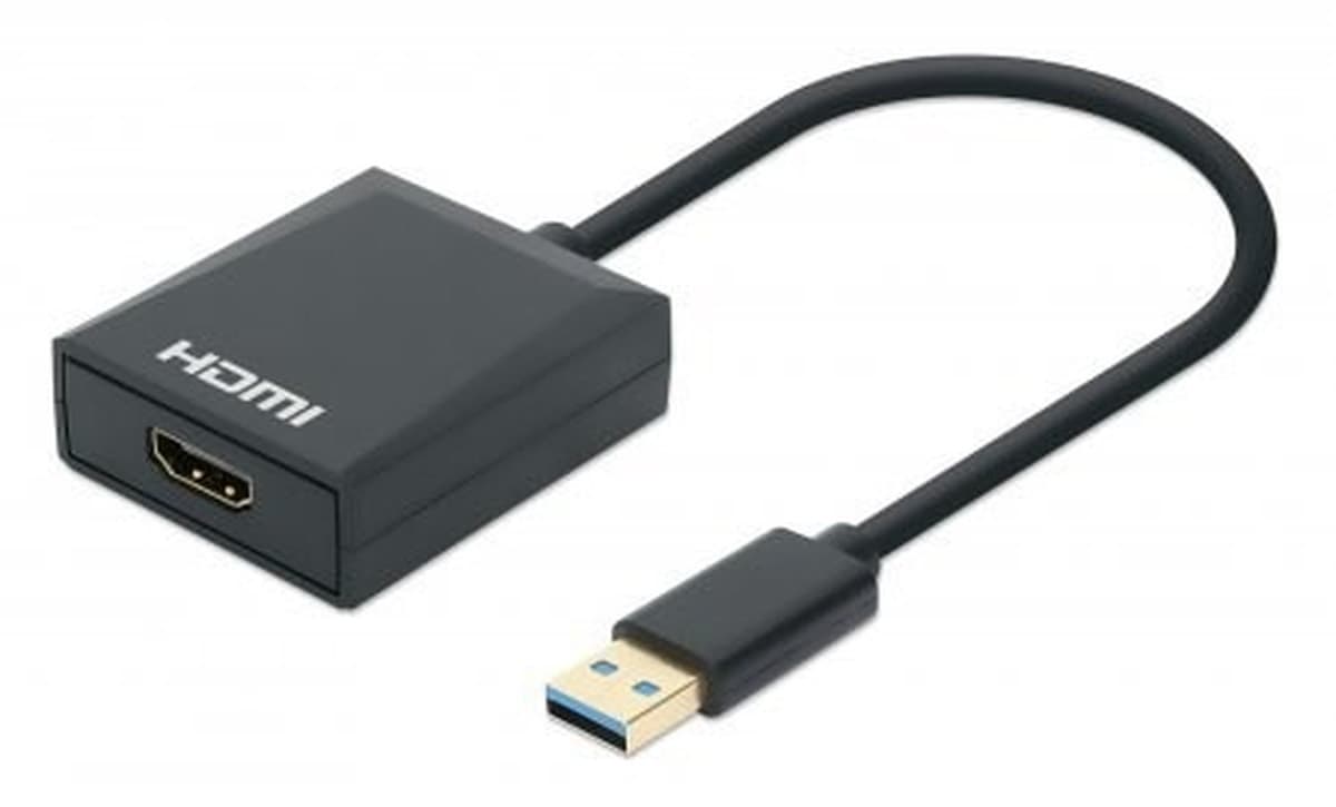 Manhattan 153690 stacja dokująca USB 3.2 Gen 1 (3.1 Gen 1) Type-A Czarny