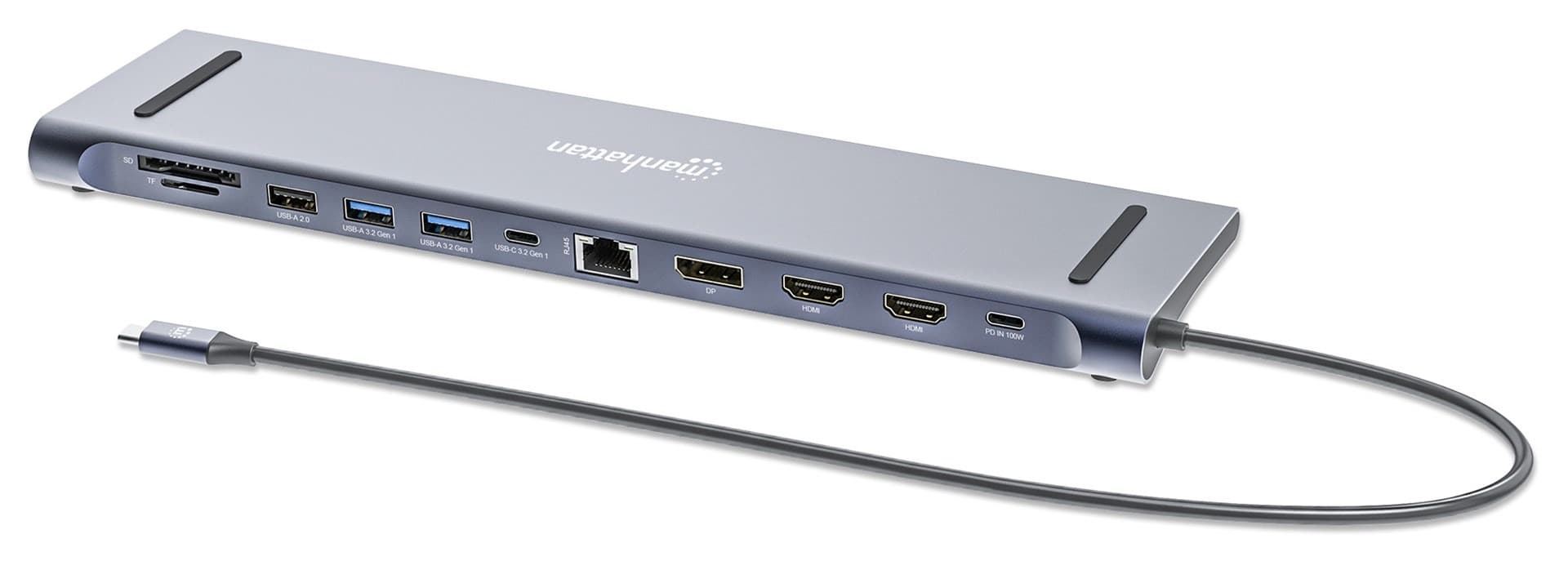 Manhattan Stacja Dokująca 4K HDMI DisplayPort USB-A 12w1