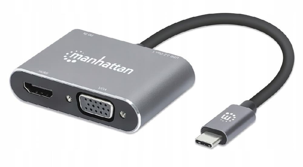 Manhattan stacja dokująca USB-C 3.2 Gen 1 (3.1 Gen 1) szara