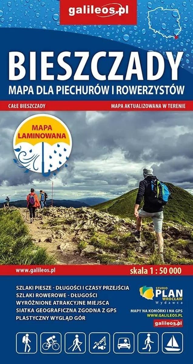 Mapa Bieszczady - 1:50 000 praca zbiorowa, wydanie 2025