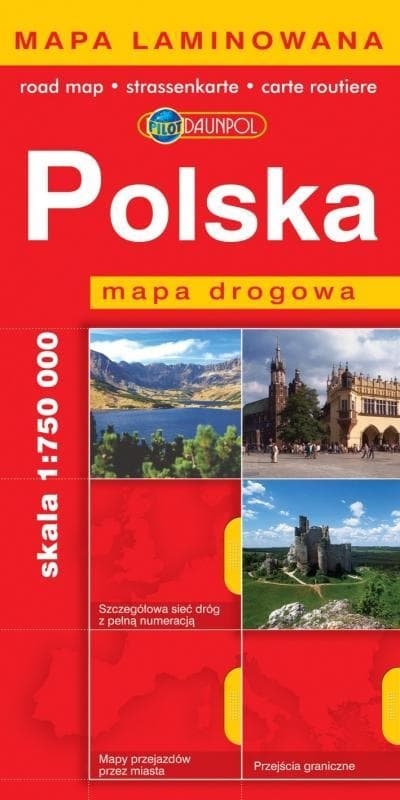 Mapa drogowa Daunpol Polska laminowana