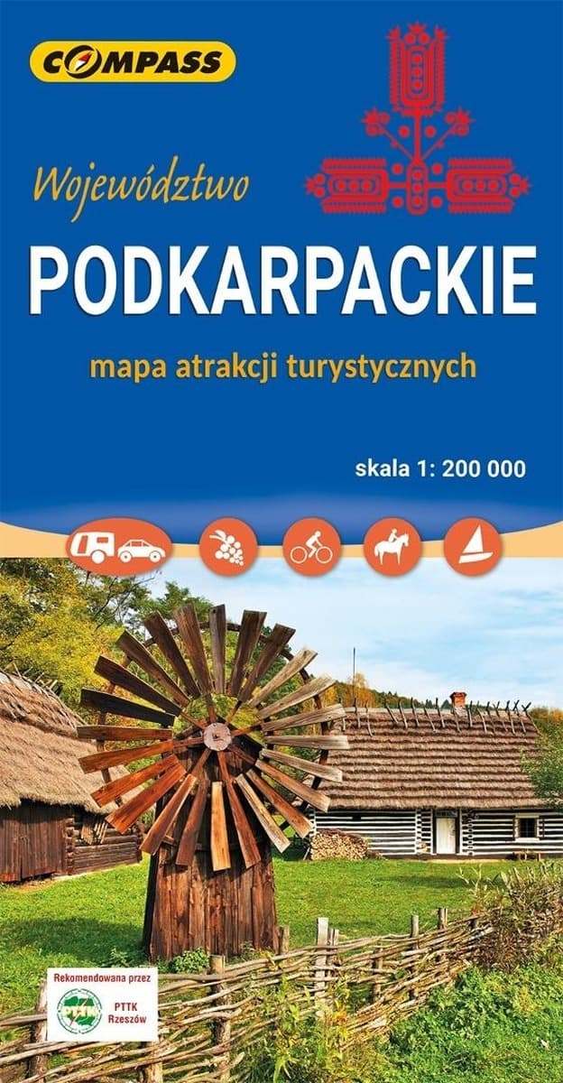 Mapa Podkarpackie - atrakcje turystyczne, praca zbiorowa