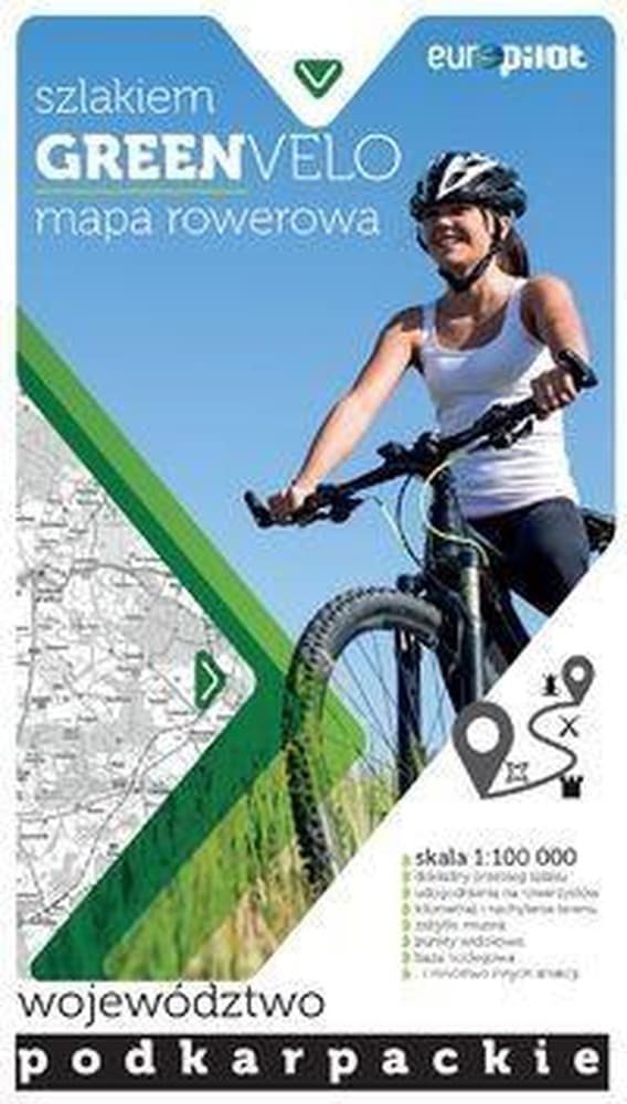Mapa rowerowa Green Velo Województwo Podkarpackie skala 1:100 000