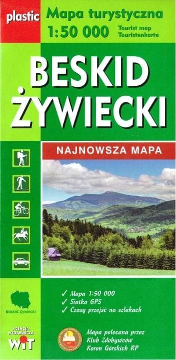 Mapa turystyczna Beskid Żywiecki skala 1:50 000 WIT