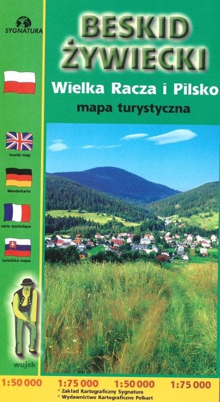 Beskid Żywiecki Mapa Turystyczna Skala 1:50 000