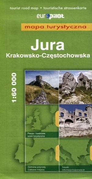 Mapa Turystyczna EuroPilot Jura Krakowsko-Częstochowska - Rowerowe Szlaki i Atrakcje