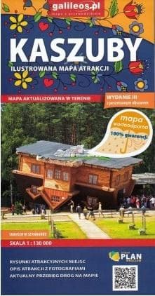 Mapa turystyczna Kaszuby wodoodporna skala 1:130 000