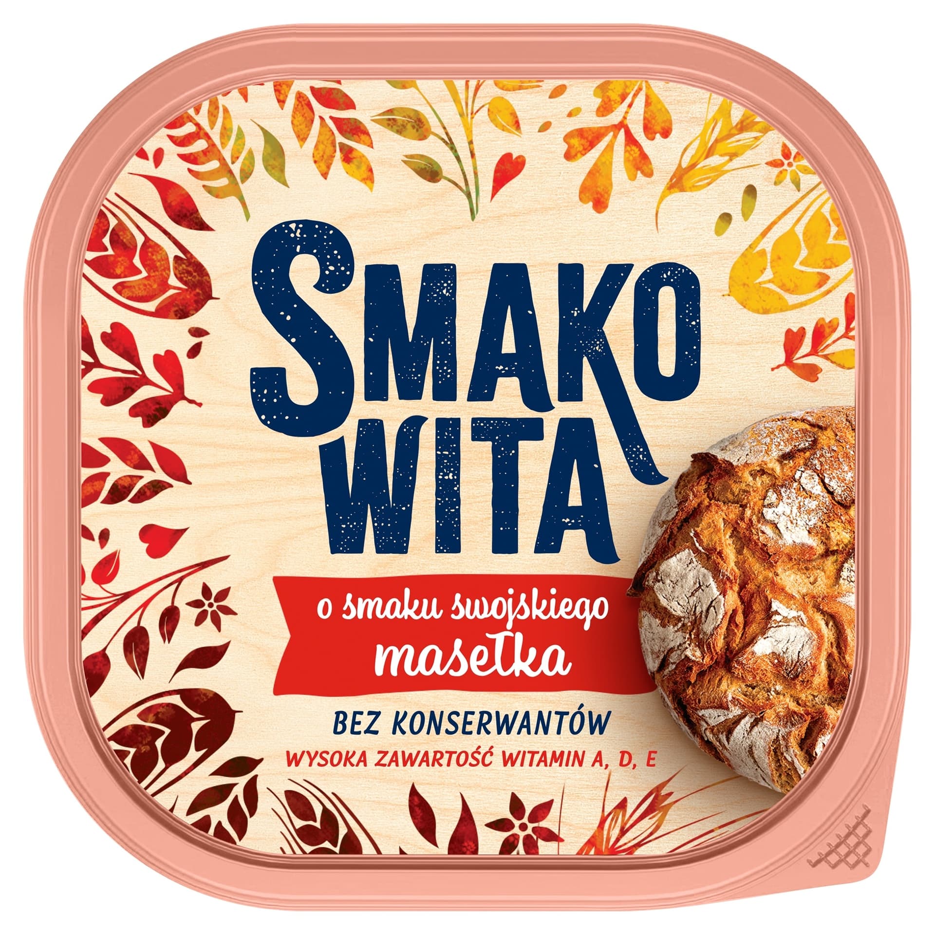 Smakowita o smaku swojskiego masełka 450g. Margaryna półtłusta