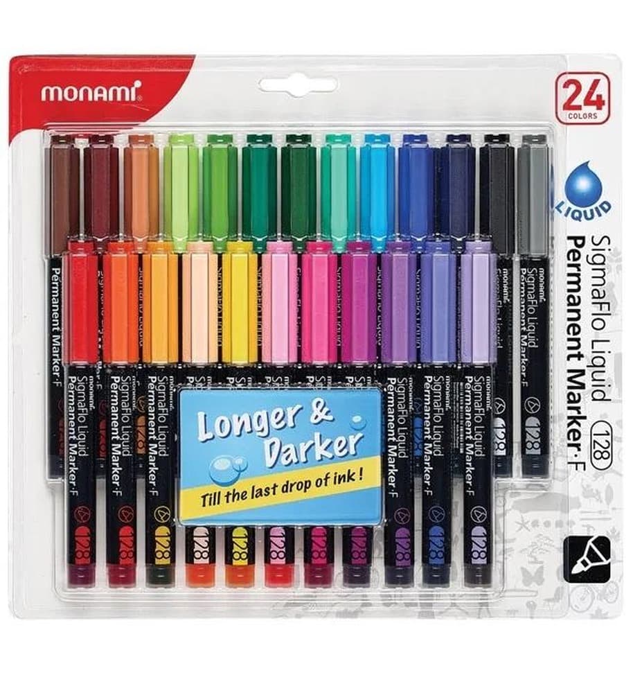 Marker permanentny Monami SigmaFlo 24 kolory