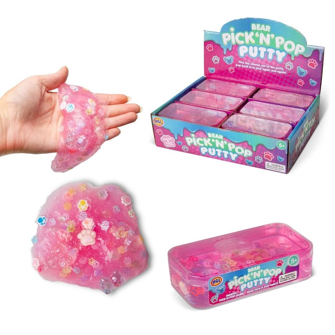 Masa plastyczna Pick N Pop z figurkami misiów antystresowa 40x100 mm