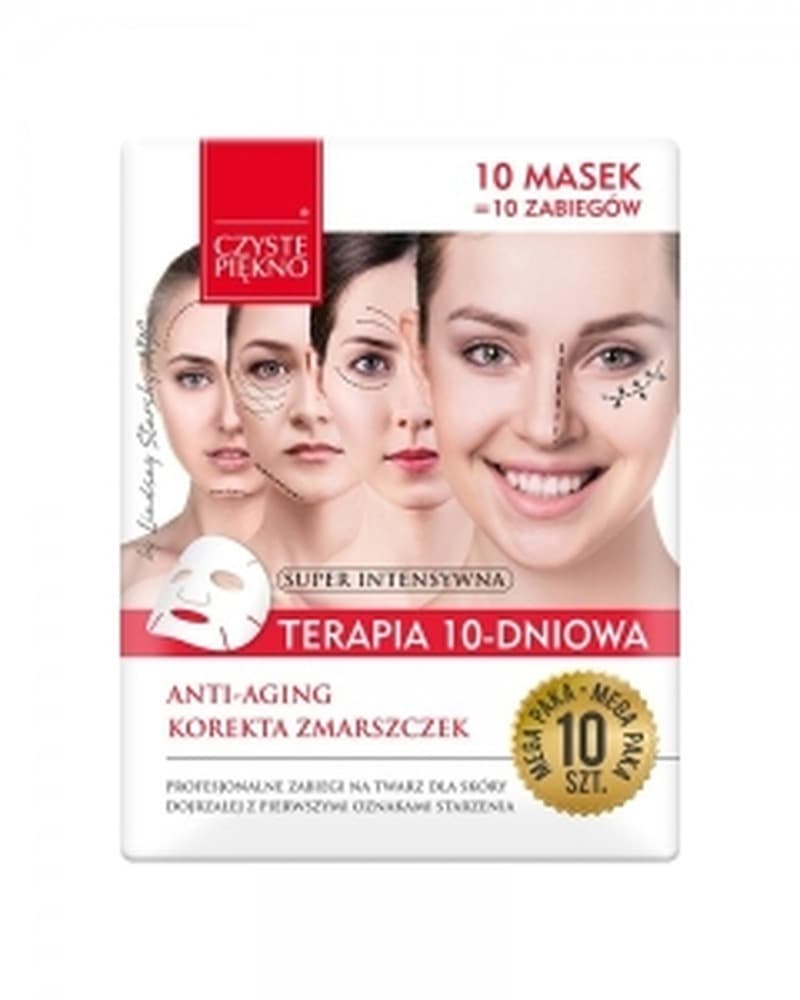 Maseczka do twarzy w płacie terapia 10-dniowa anti-aging korekta zmarszczek