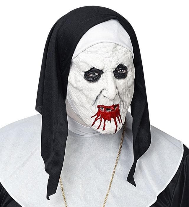 Maska na Halloween Zakonnica lateksowa Uniwersalna