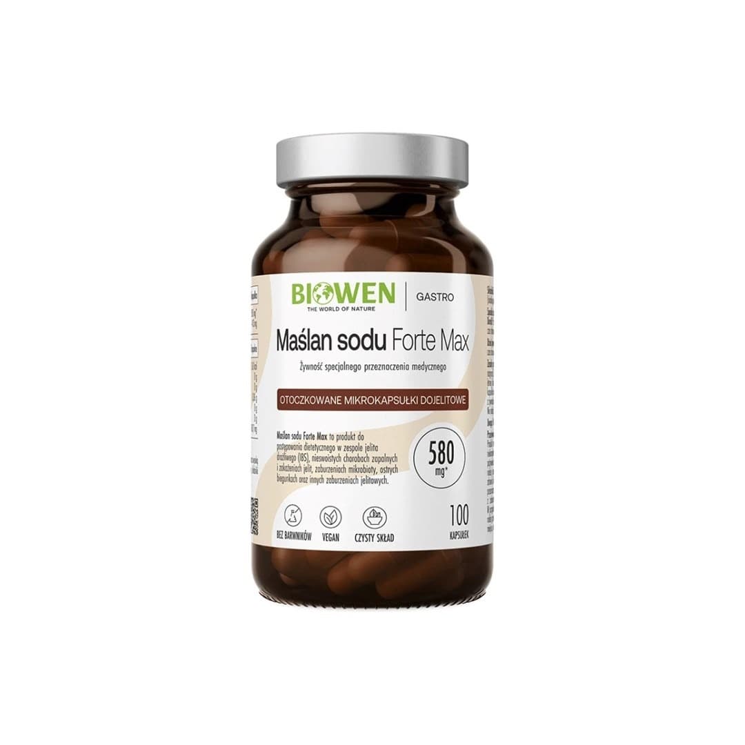 Maślan sodu 580 mg 100 kapsułek dojelitowych