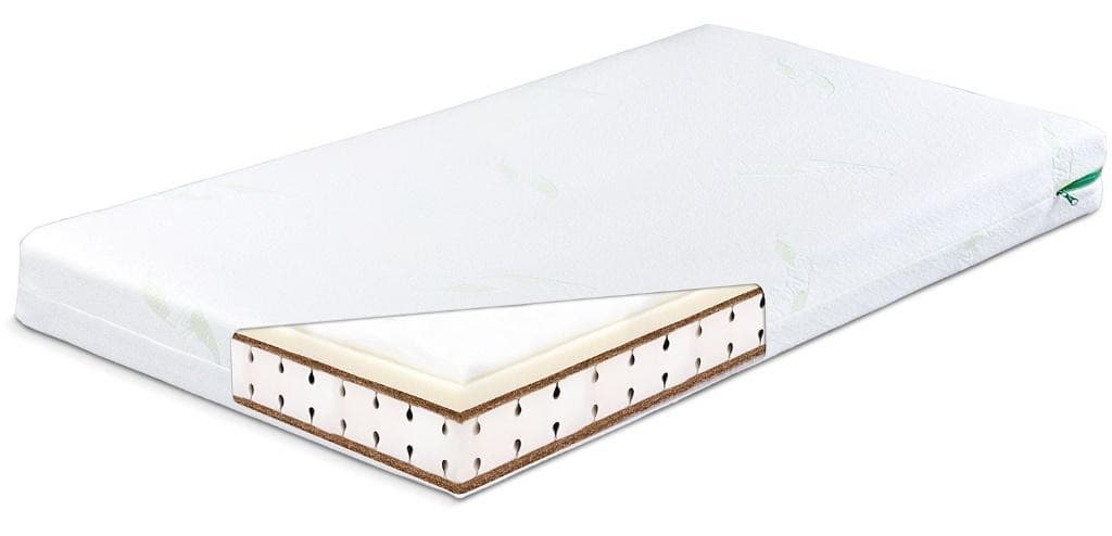 Materac dla dziecka pianka-kokos 120x60 cm z aloe vera