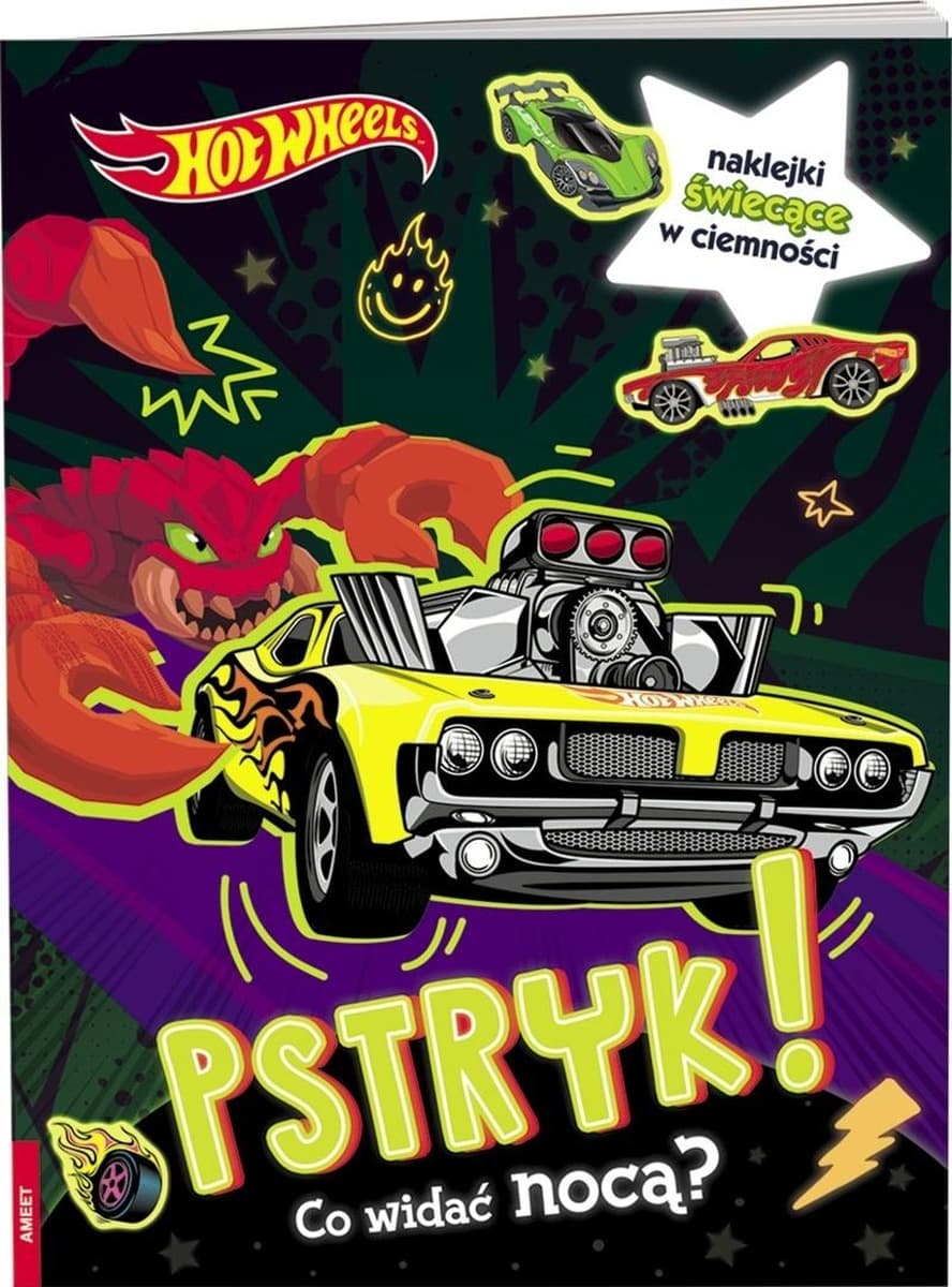 Mattel Hot Wheels - Pstryk! Co Widać Nocą? - Książka