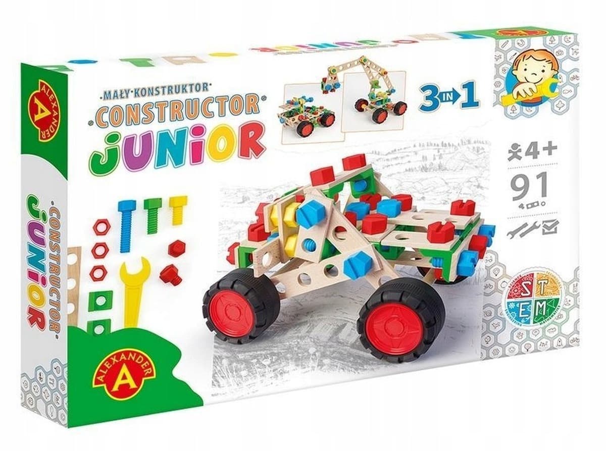 Mały konstruktor junior Off Road Vehicle 3w1 91 elementów