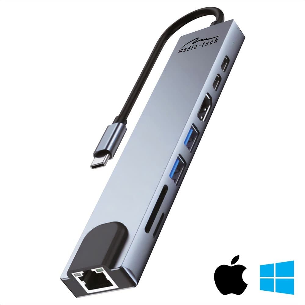 HUB USB 8w1 GIGA LAN