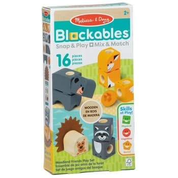 Melissa & Doug Drewniane klocki Blockables Zwierzątka dla dzieci