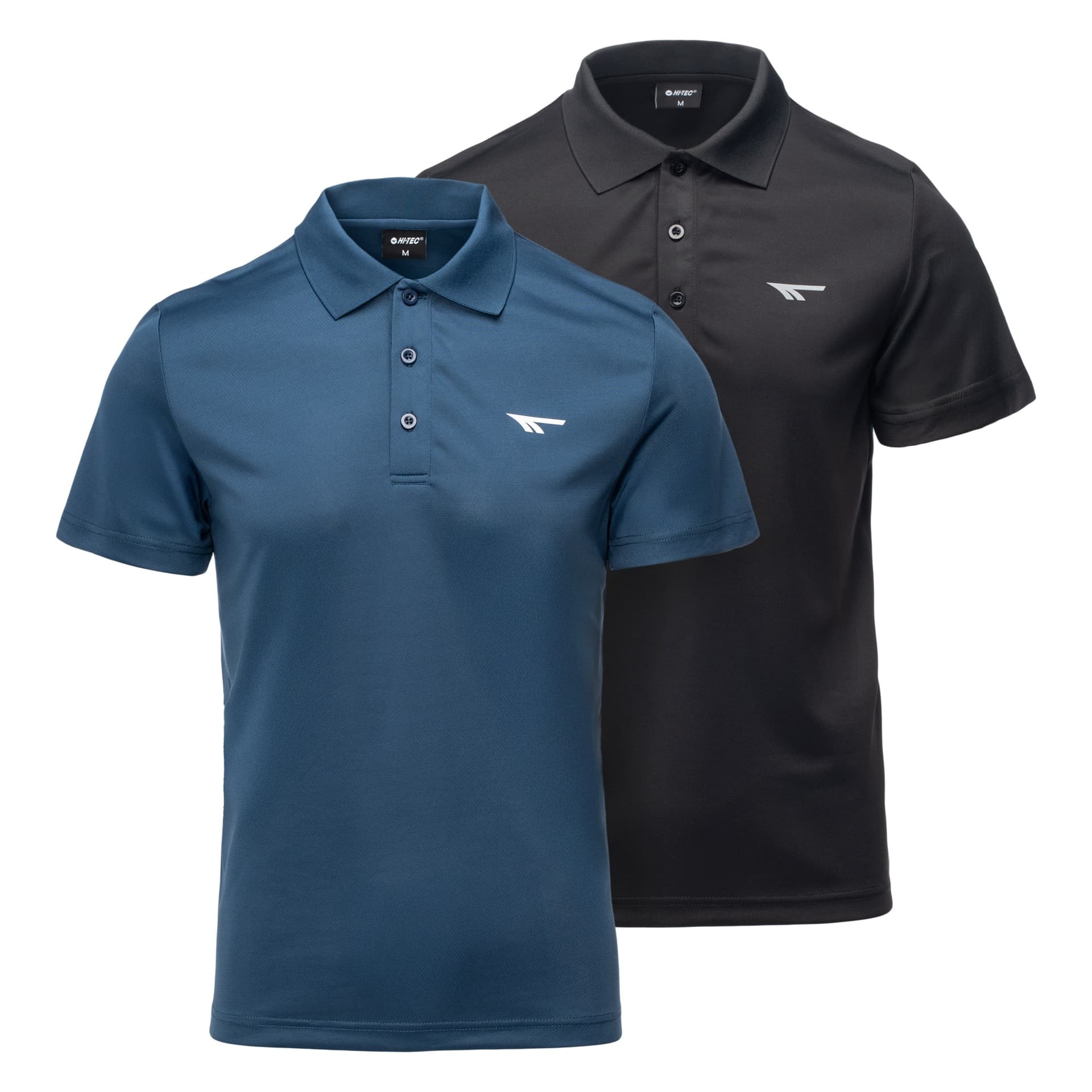 Koszulka polo Hi-Tec Hodin 2 Pack czarne/granatowe