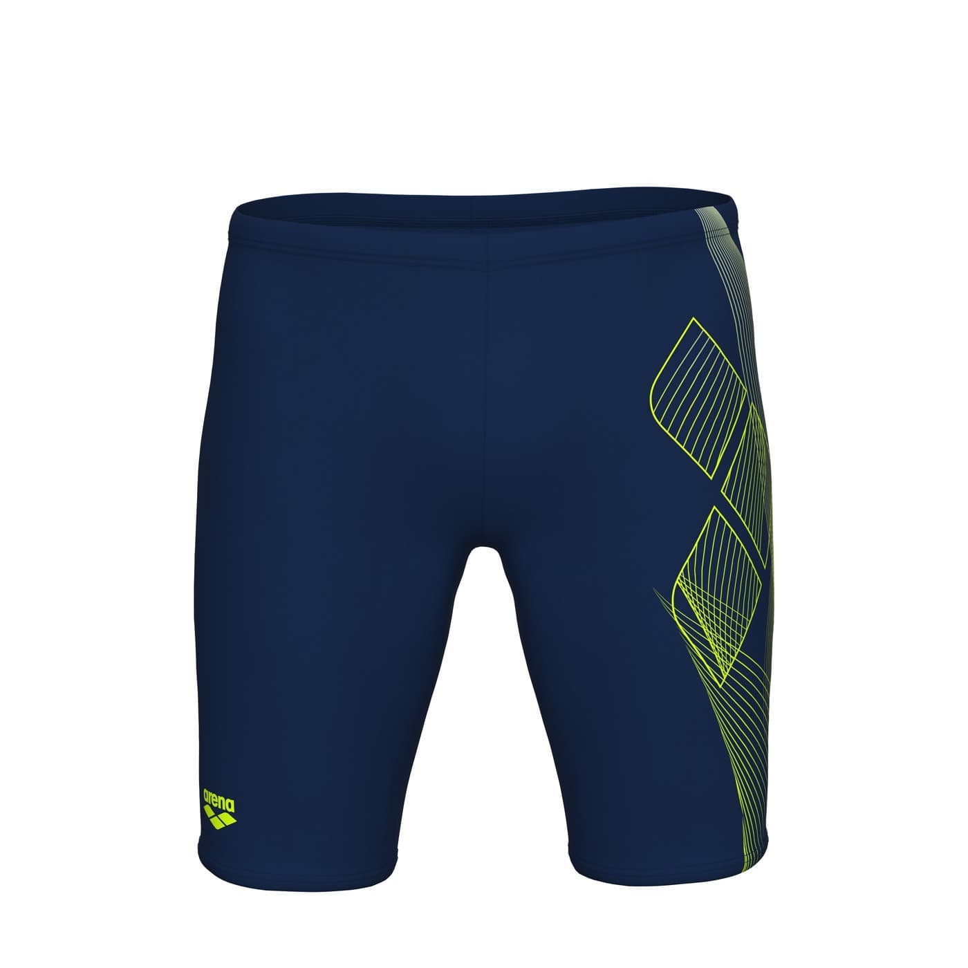 Bokserki kąpielowe męskie Men's Arena Sea Water Swim Jammer granatowo-limonkowe