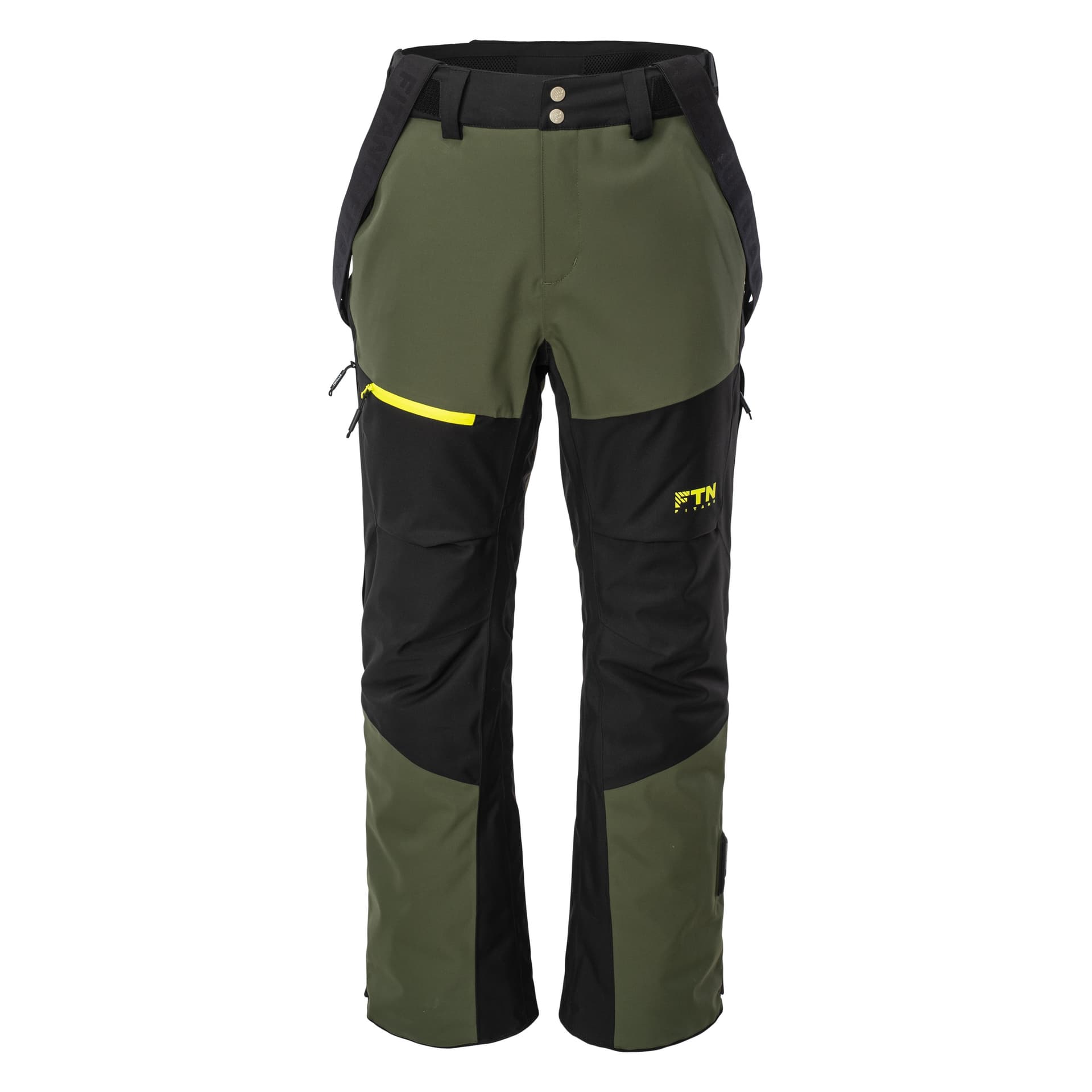Męskie spodnie Fitanu Voral Pants Primaloft czarno-oliwkowe