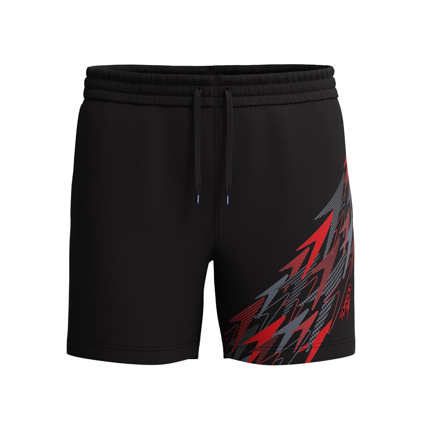 Męskie szorty kąpielowe Speedo Medley Logo Watershort 16'' czarno-czerwone