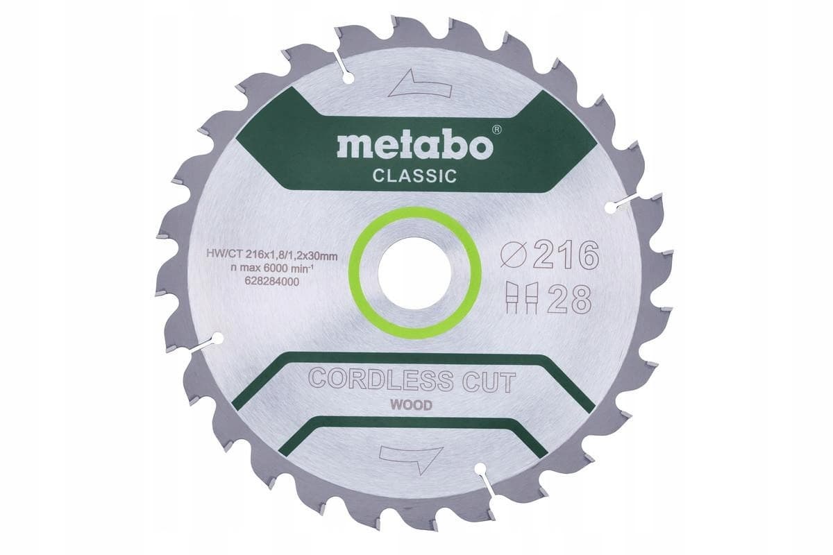 METABO PIŁA TARCZOWA HW/CT 216x30x28z CORDLESS CUT WOOD PROFESSIONAL