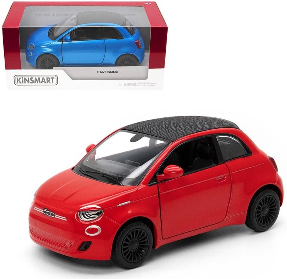 Metalowy Model Samochodu Fiat 500E Skala 1:28