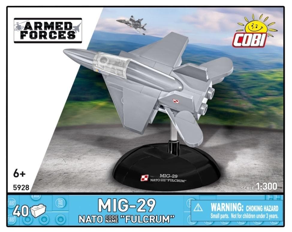Klocki konstrukcyjne MiG-29 Fulcrum Cobi 1:300 - 46 elementów