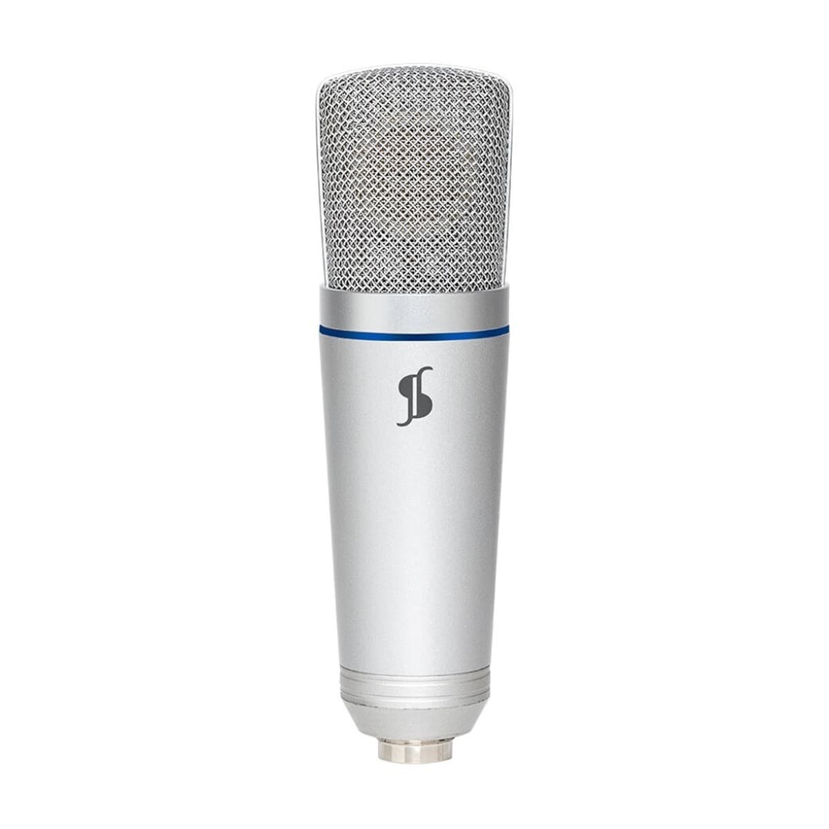 Mikrofon studyjny USB pojemnościowy kardioid 50 mm srebrny