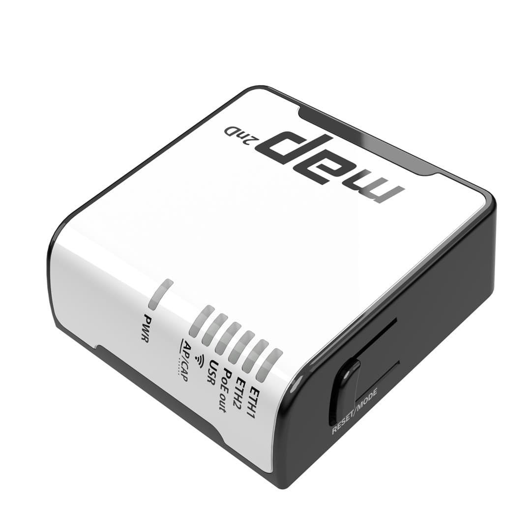 Mikrotik mAP mały punkt dostępowy z obsługą PoE czarno-biały