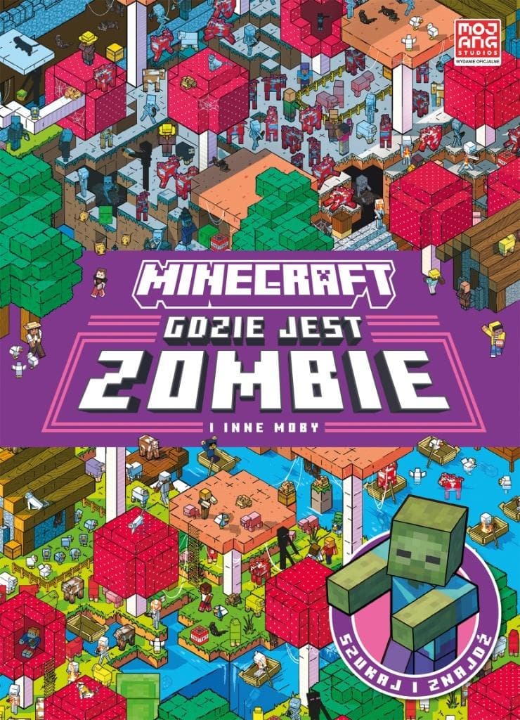 Minecraft Gdzie jest zombie i inne moby Książka dla dzieci