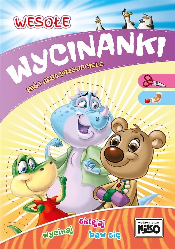 Miś i jego przyjaciele Kreatywne wycinanki - Ćwiczenia dla dzieci NIKO