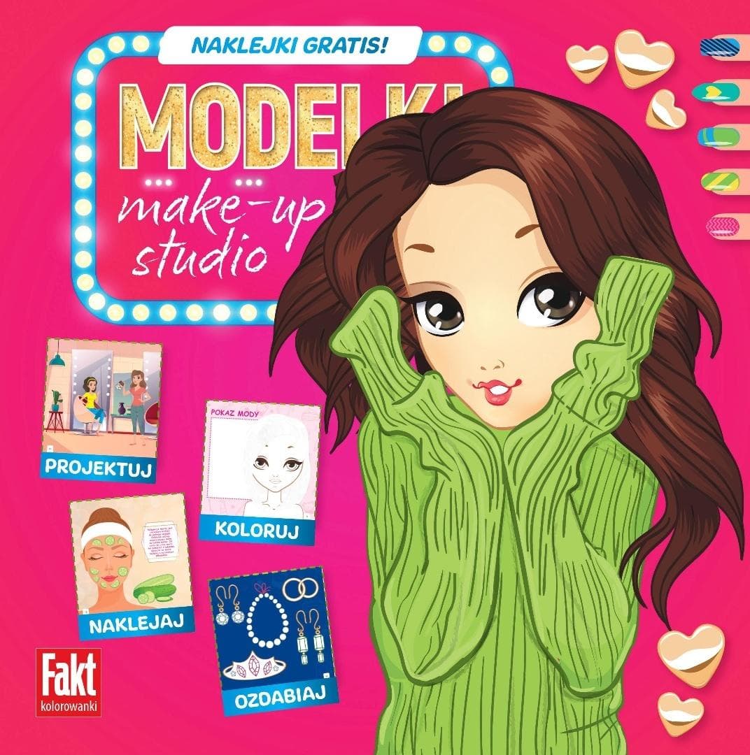 Książeczka z naklejkami Modelki Make-up Studio dla dzieci - praca zbiorowa