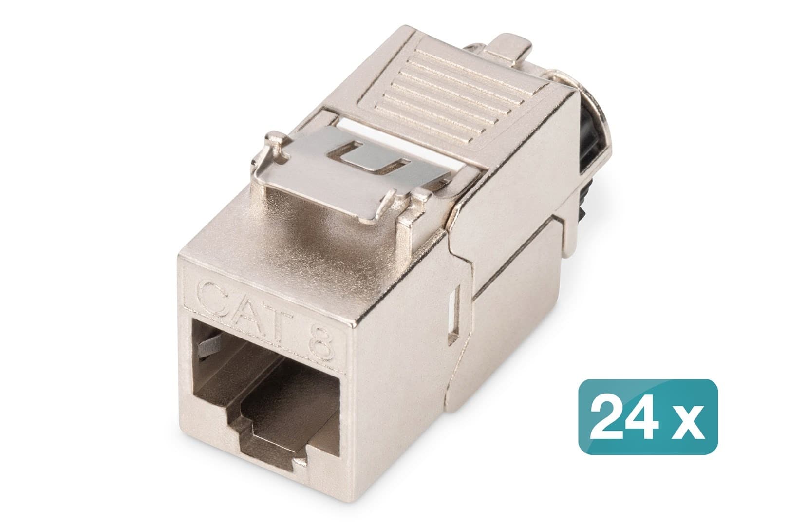 Moduł Keystone CAT 8.1 ekranowany, beznarzędziowy montaż LSA/RJ45, 24 szt