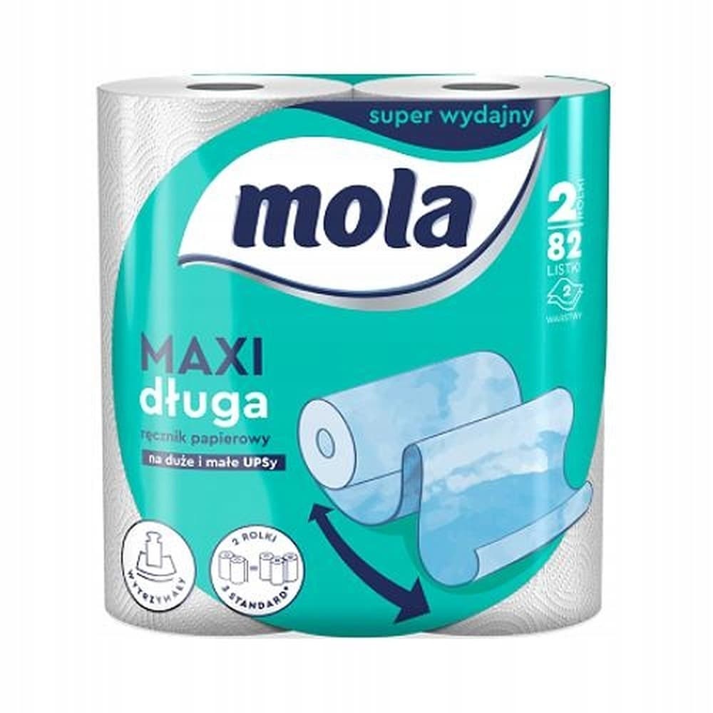 Mola Maxi ręczniki papierowe ultra chłonne 2 rolki (2=4)