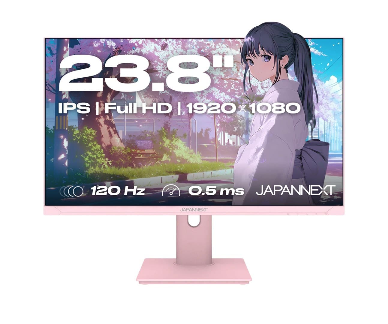 Monitor JAPANNEXT 23.8" FHD 120Hz, 16:9, HDMI, Różowy