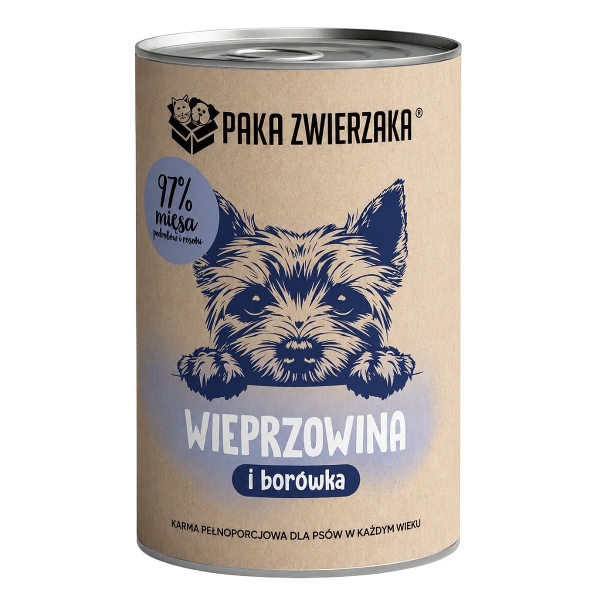 Monobiałkowa karma z wieprzowiną i borówką 400 g