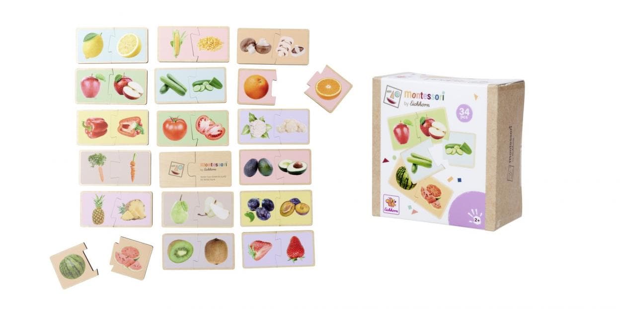 Eichhorn Montessori Puzzle Owoce i Warzywa 34 el.
