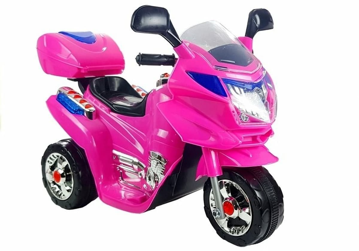 Motor dziecięcy na akumulator różowy z lampami LED i dźwiękami