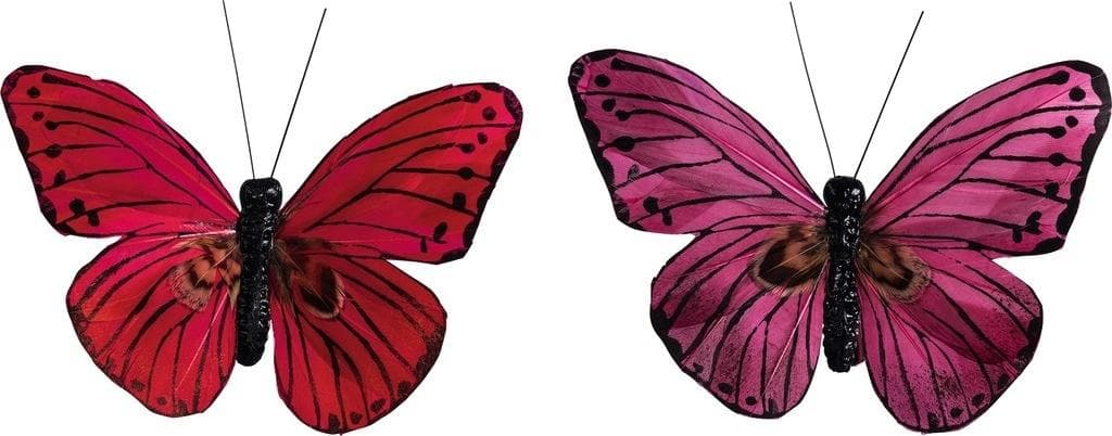 Motyle dekoracyjne z klipsem Knorr Prandell 2 sztuki 7x9 cm