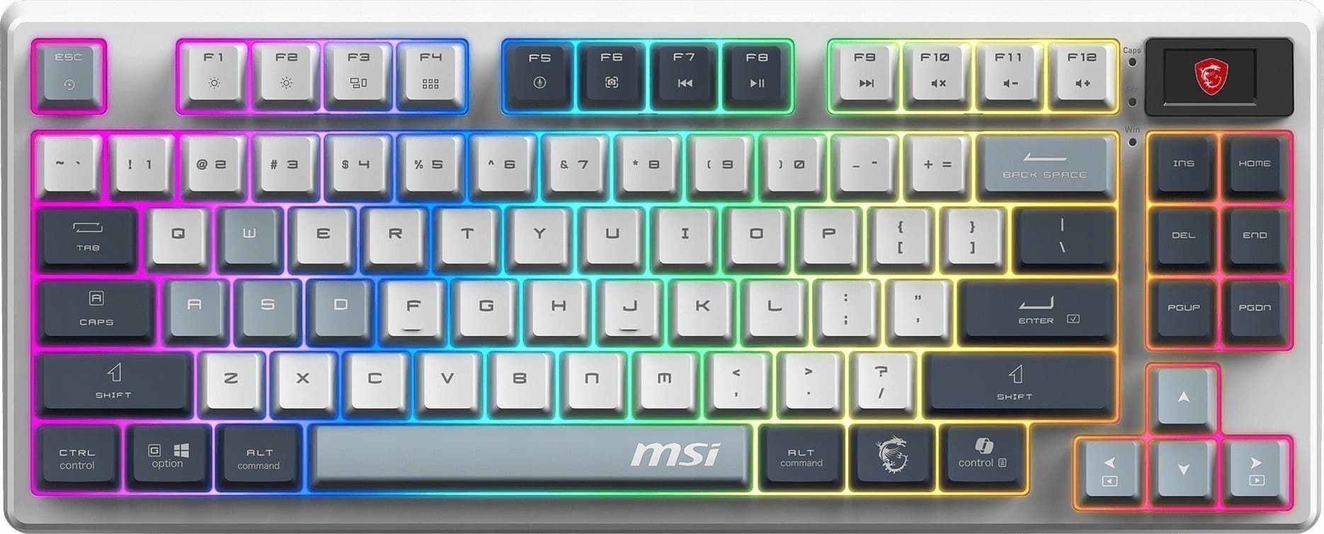 MSI FORGE GK600 TKL Wireless SKY - Bezprzewodowa klawiatura gamingowa