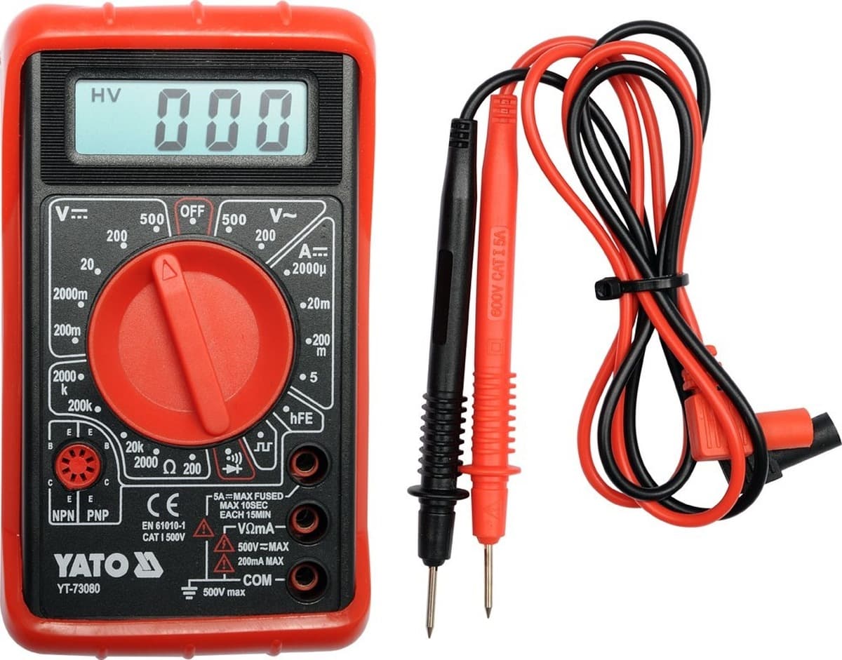 Multimetr cyfrowy YATO YT-73080 z wyświetlaczem LCD