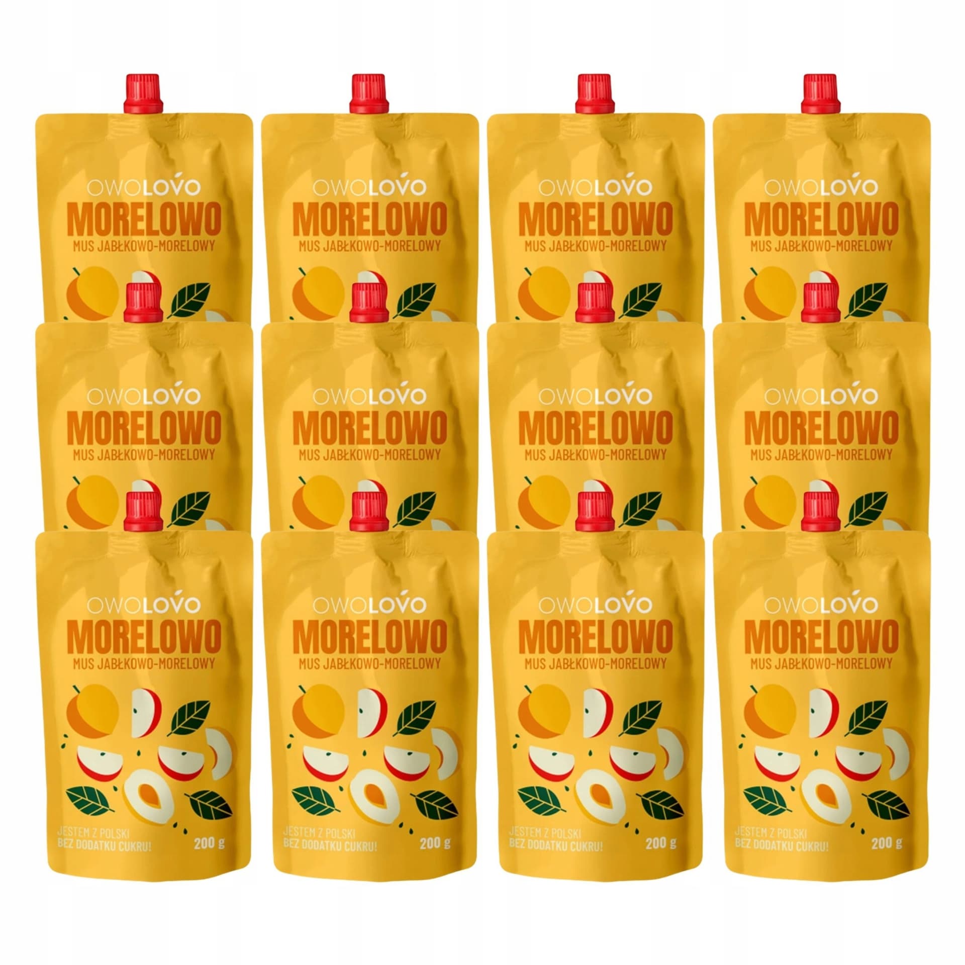 Mus jabłkowo-morelowy 200g * MORELOWO OWOLOVO